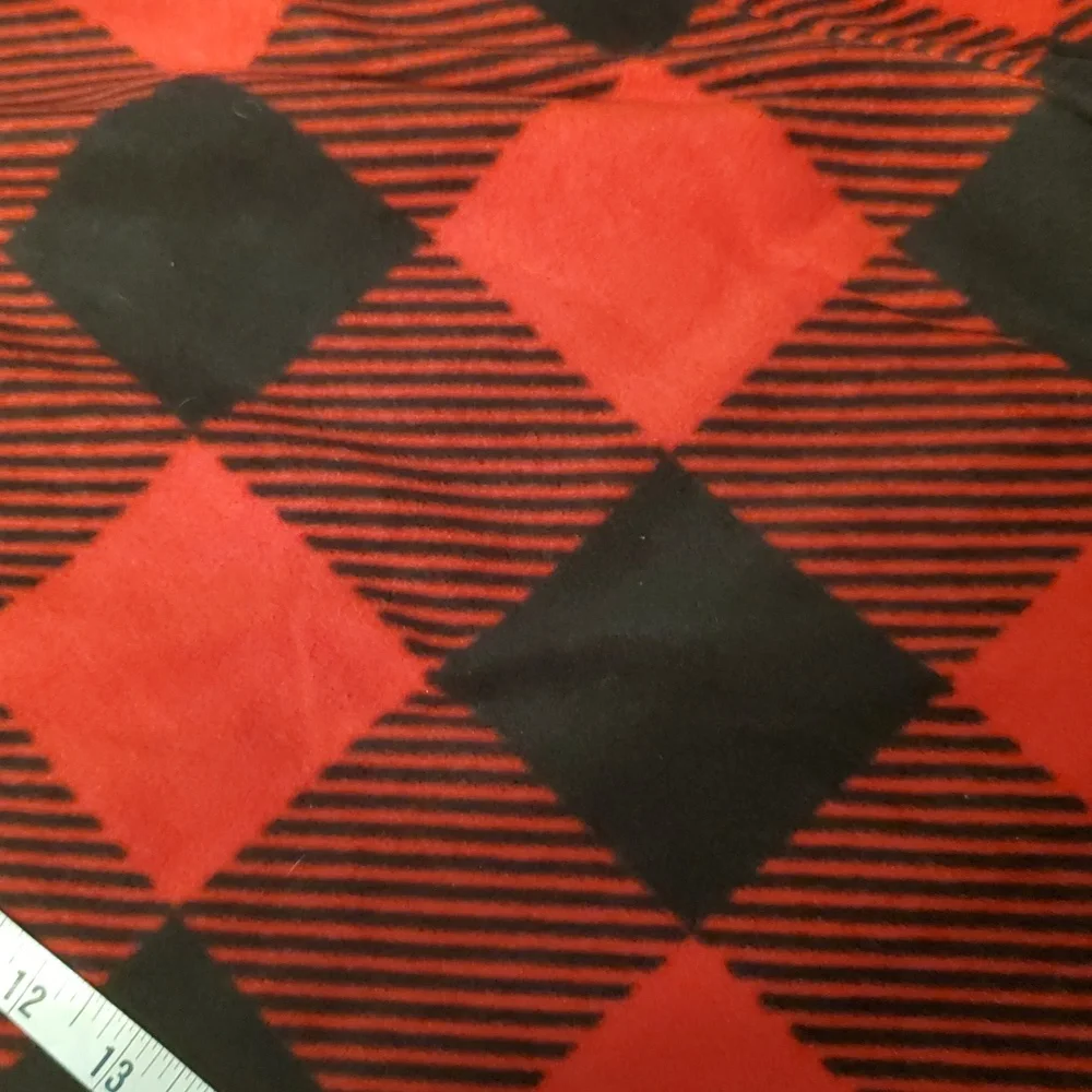 Holiday Time Red and Black‎ Plaid Fleece Jogger Pants Pajamas Size 3X Womens